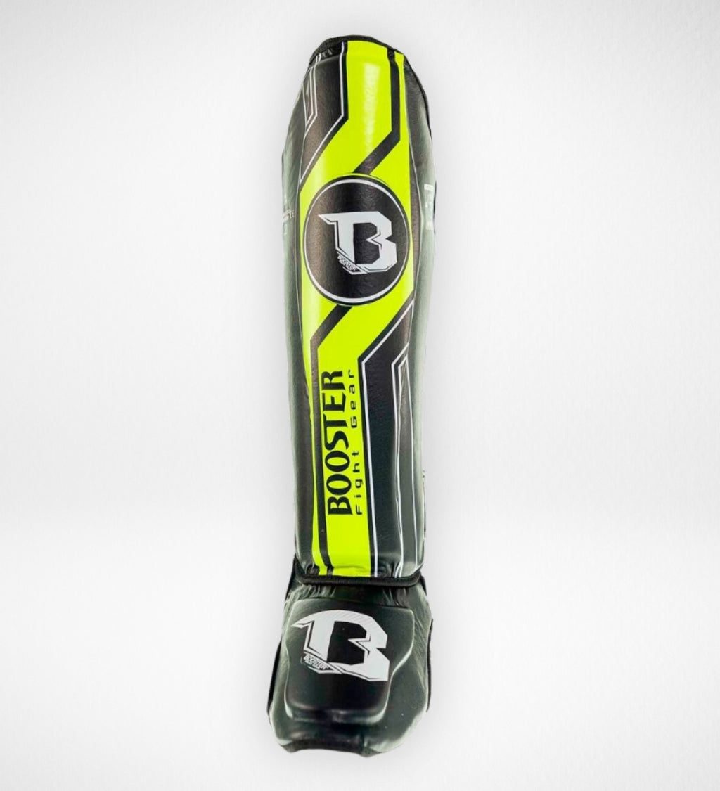 Booster Kickboks Scheenbeschermers V9 - Zwart/Geel