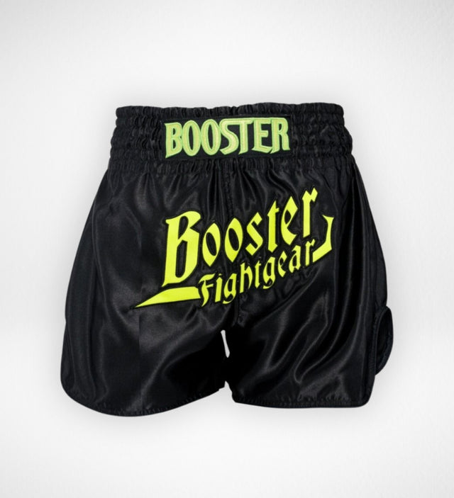 Calções de kickboxing Booster Thunder – Preto/Amarelo