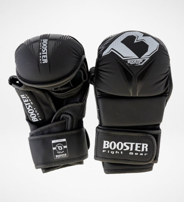 Guantes de sparring MMA Booster Bangkok – Negro/Plata