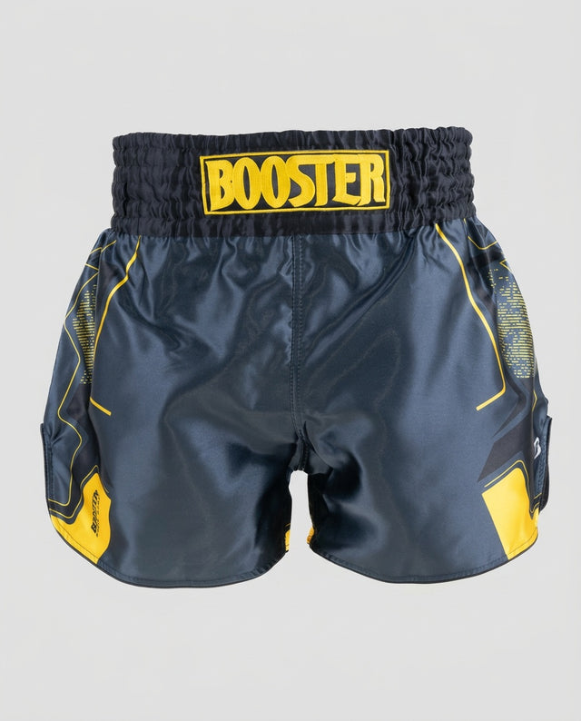 Spodenki Muay Thai Booster BFG Ignite – Granatowy/Żółty