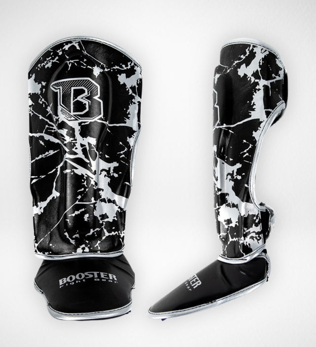 Paratibie Kickboxing Booster Marble Bambini – Nero/Argento
