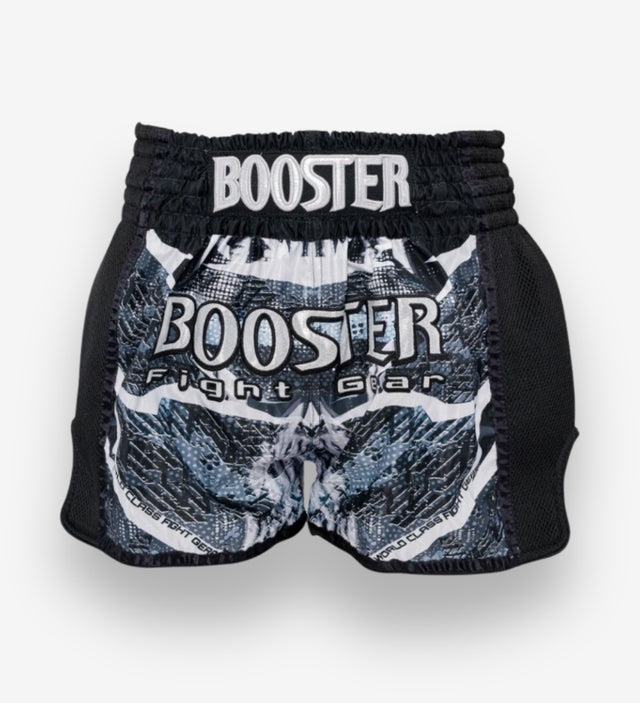 Booster Kickbox-Shorts Alien – Schwarz/Grau