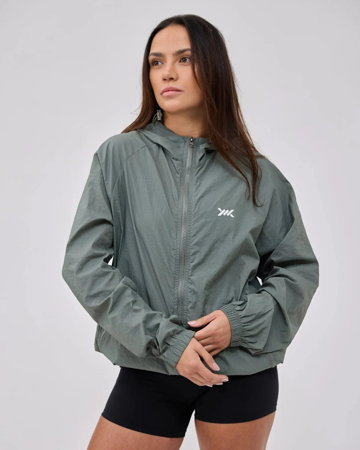 Caged Hooded ultralight windbreaker - Mint