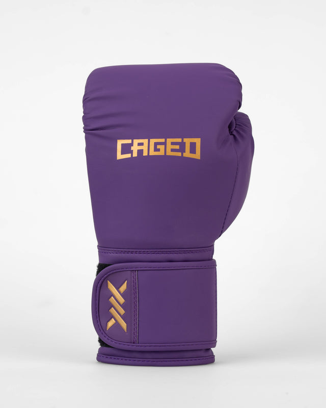 Luvas de boxe Caged Core – Roxo/Ouro