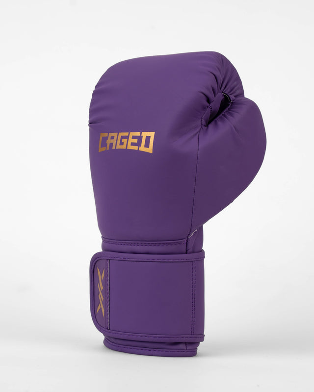 Luvas de boxe Caged Core – Roxo/Ouro