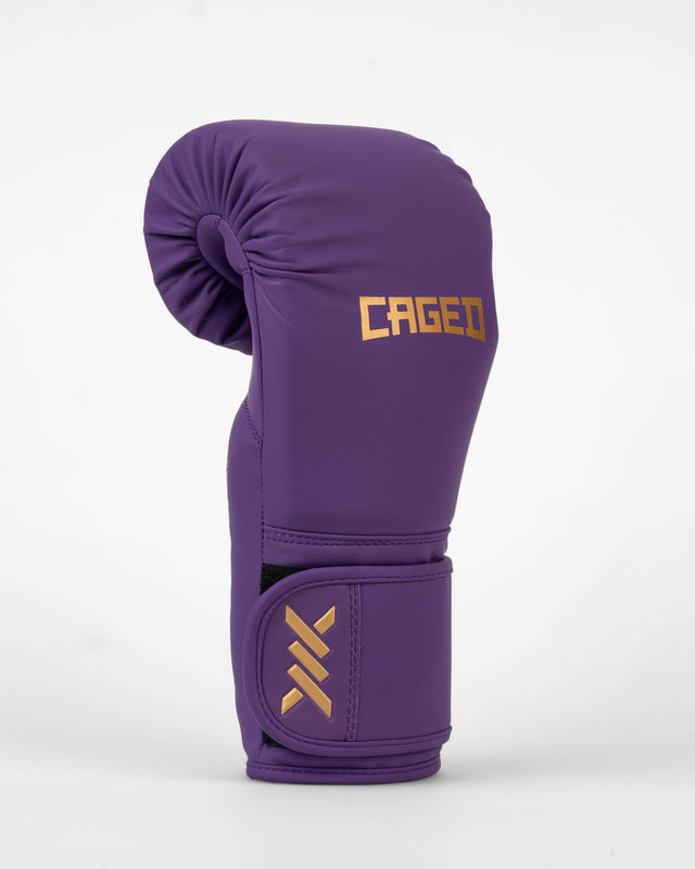 Luvas de boxe Caged Core – Roxo/Ouro