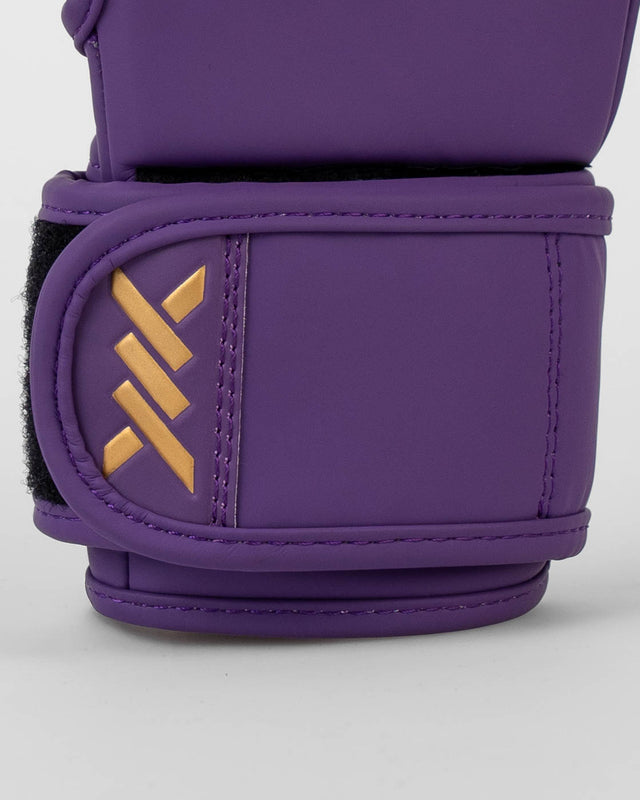 MMA sparingové rukavice Caged Shadow – Fialové/Zlaté
