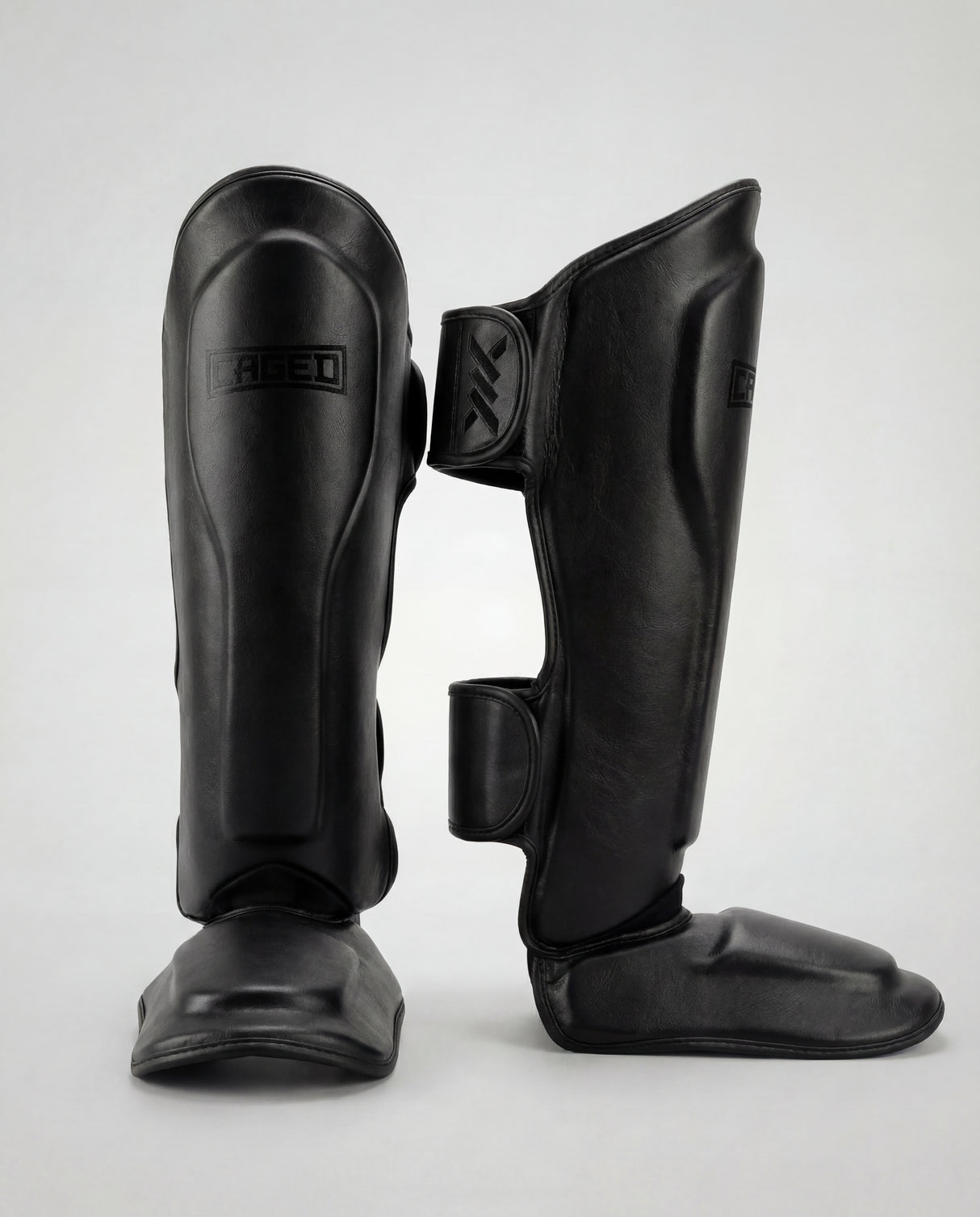 Caged Scheenbeschermers 'X' Series - Zwart/Zwart