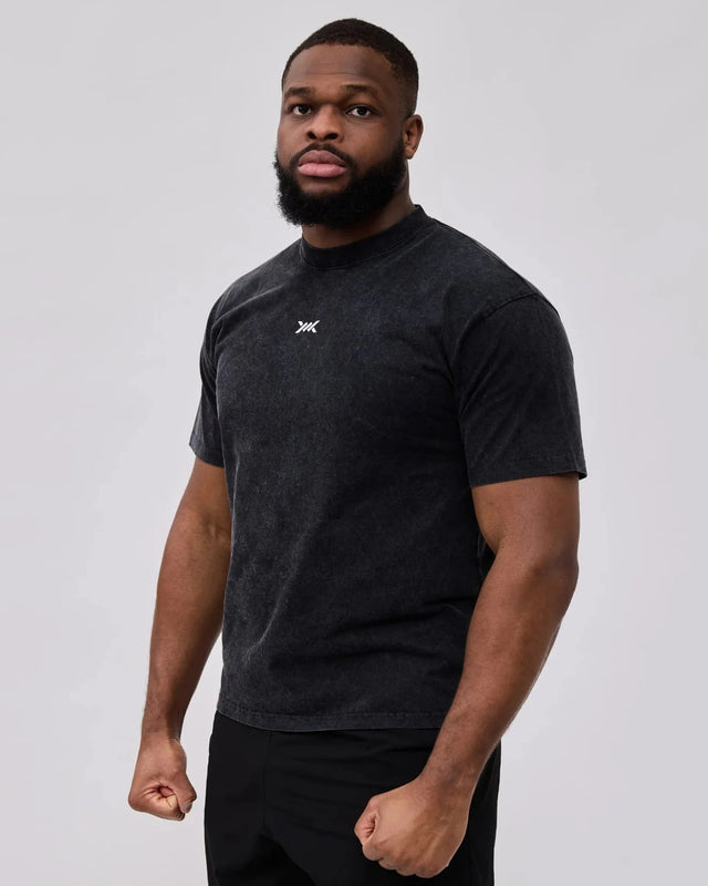 Caged Classic T-Shirt - Washed Czarny
