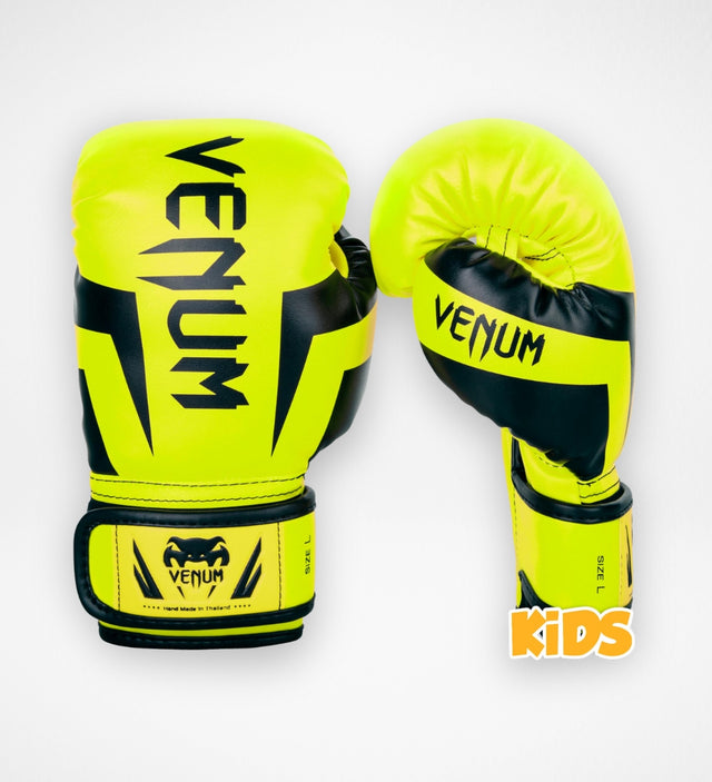 Guantoni da boxe Venum Elite Bambini – Giallo Neon