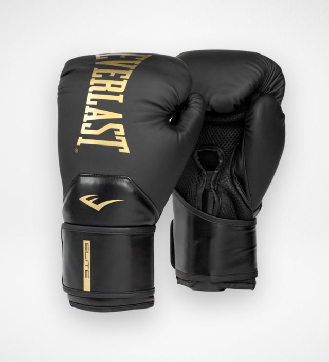 Guantes de boxeo Everlast Elite 2 – Negro/Oro