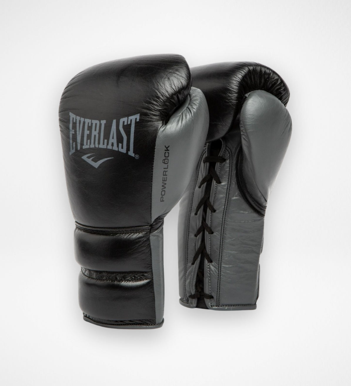 Everlast Powerlock 2 Pro Boxhandschuhe mit Schnürverschluss – Schwarz