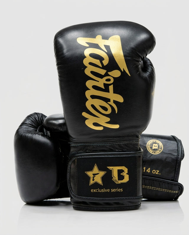 Luvas de boxe Fairtex FXB V2 – Preto/Ouro