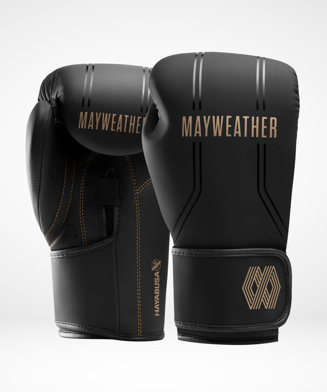 Hayabusa x Mayweather Boxhandschuhe Contender – Schwarz/Gold