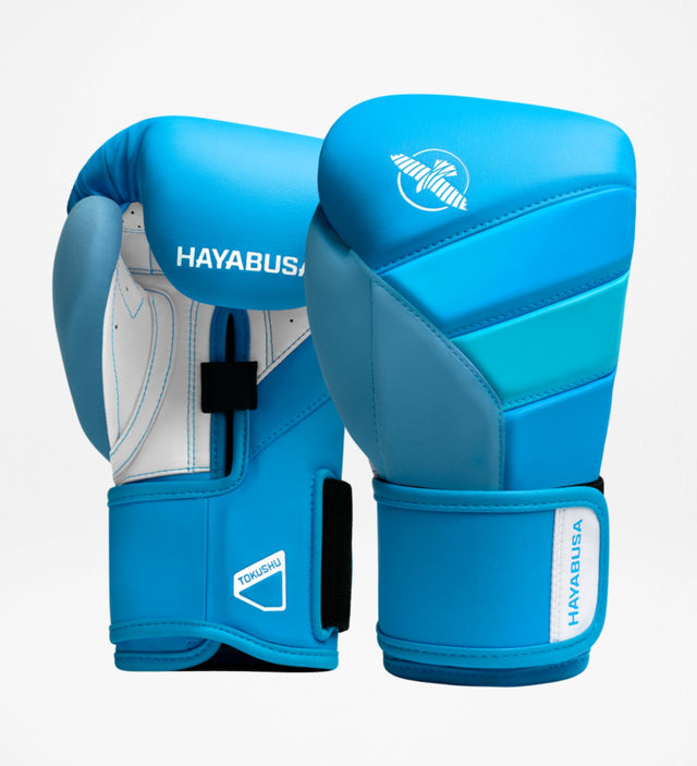 Hayabusa T3 Neon Boxing Gloves - Blue