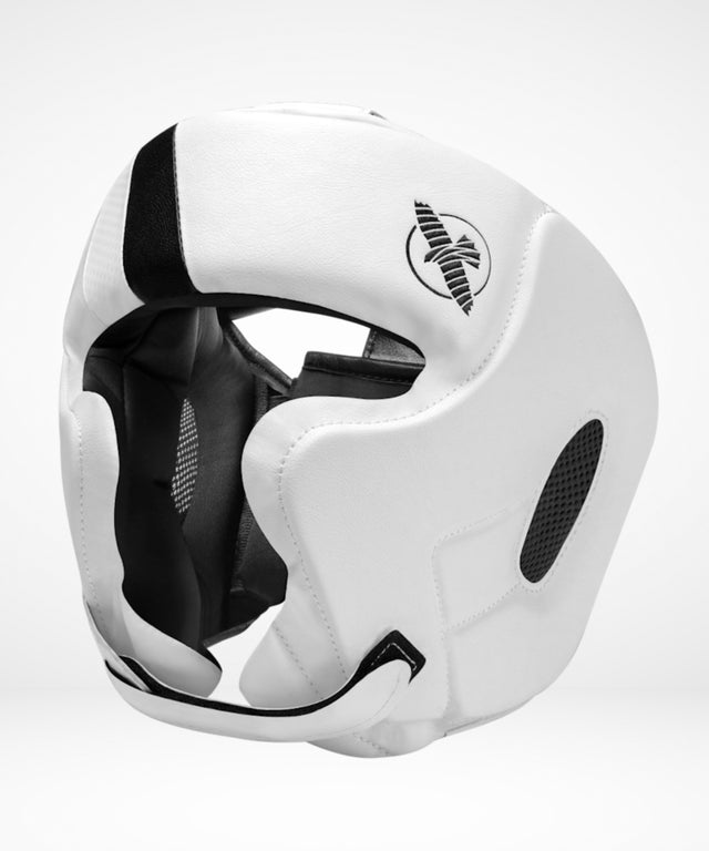 Căști de box Hayabusa T3 cu protecție pentru pomeți – Alb/Negru