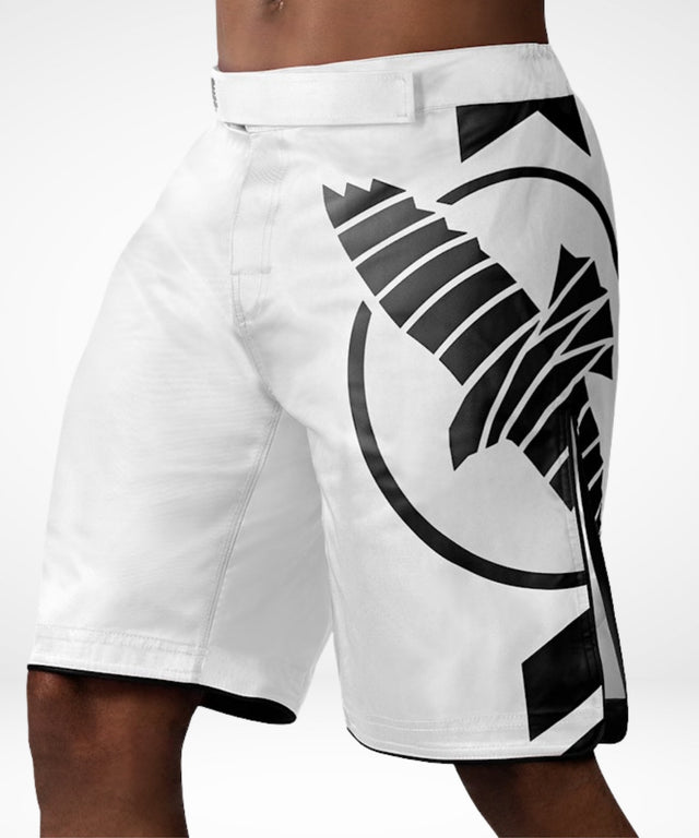 Hayabusa MMA-shorts Icon Lang – Hvid/Sort