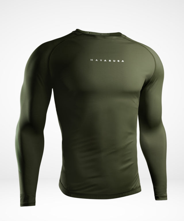 Hayabusa Rashguard Core Långa Ärmar – Mörkgrön