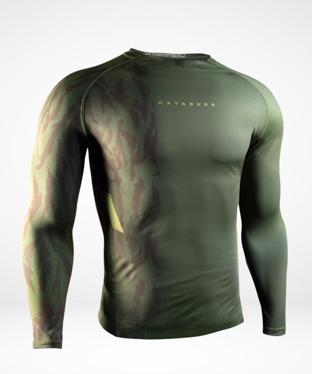 Hayabusa Rashguard Apex Lange Mouwen - Tactisch Groen