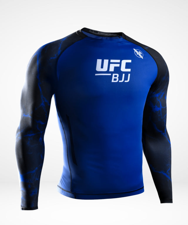 Hayabusa x UFC BJJ Rashguard Lange Mouwen – Blau/Schwarz