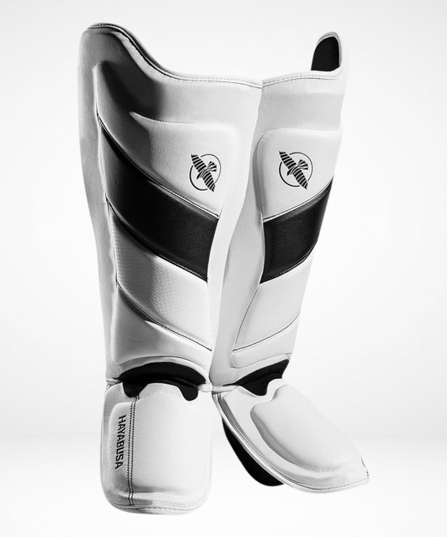 Hayabusa Skinnebensbeskyttere T3 - Hvid/Sort