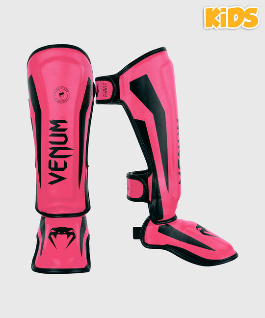 Venum Kickboks Scheenbeschermers Kids Elite - Neon Roze