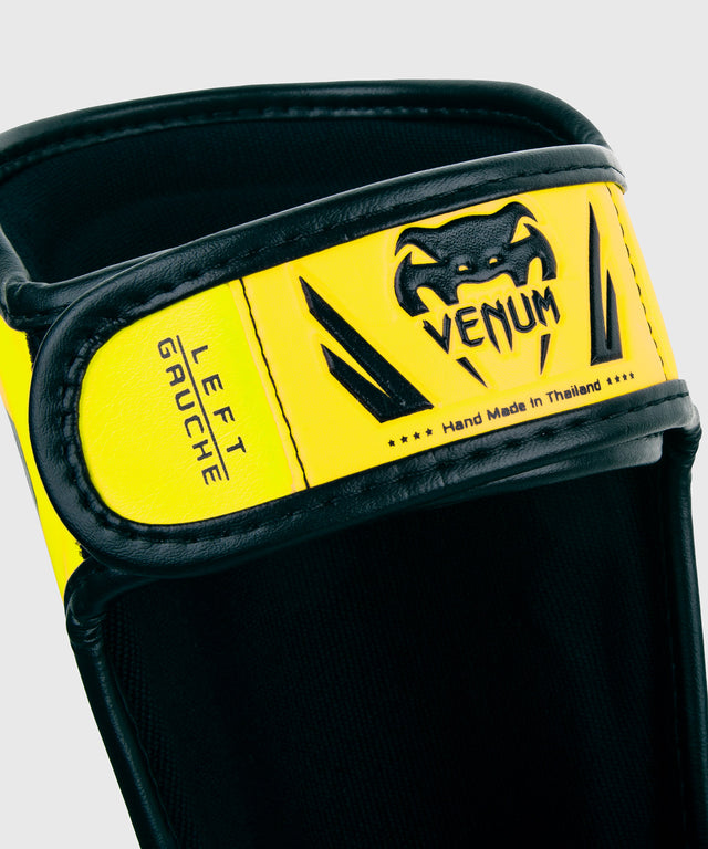 Ochraniacze na piszczele Venum Elite – Neon Żółte (Dziecięce)