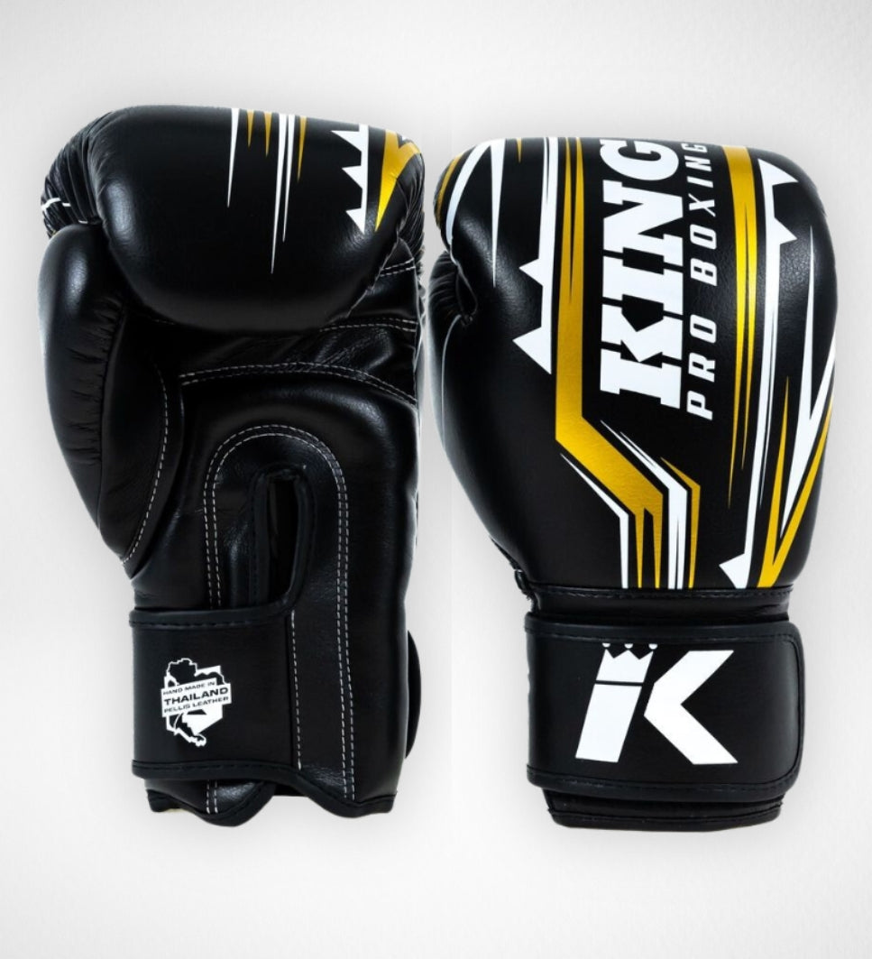 King Pro Boxing Bokshandschoenen BG Spartan - Zwart/Geel