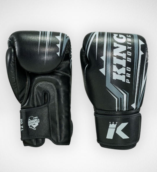 King Pro Boxing Bokshandschoenen BG Spartan - Zwart/Grijs
