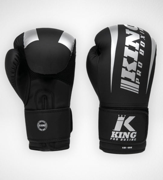 King Pro Boxing Bokshandschoenen Revo - Zwart/Zilver