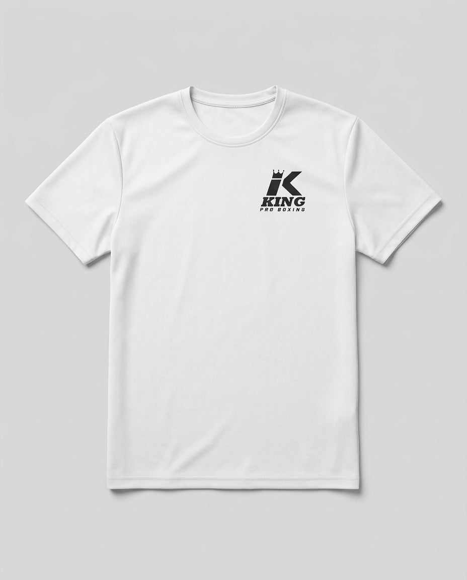 King Pro Boxing T-Shirt Logo - Wit