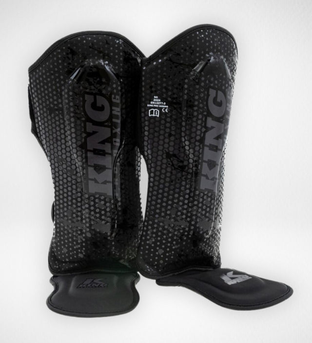 Chrániče holení King Pro Boxing Hexagon – Dětské – Černé/Černé