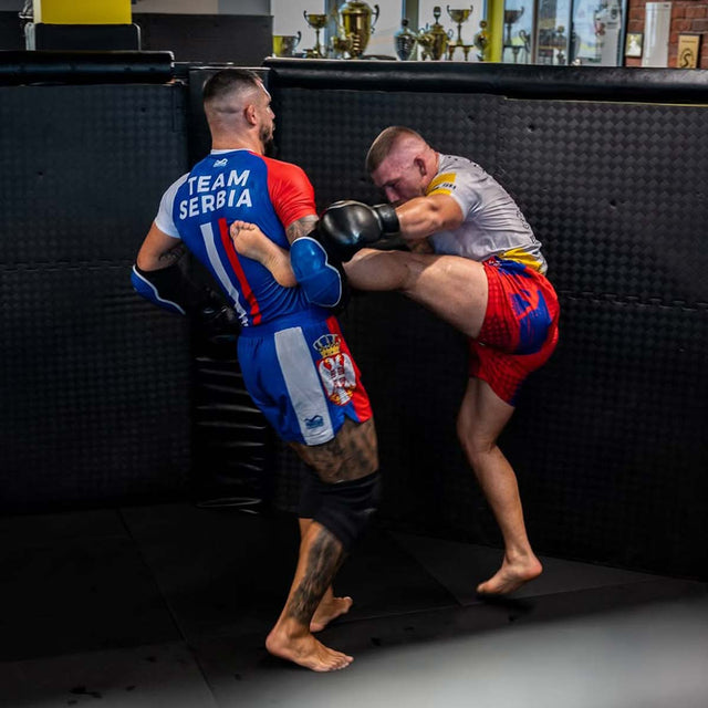 Phantom Athletics MMA Shorts Fusion-R Team Serbia - Rood/Wit/Blauw