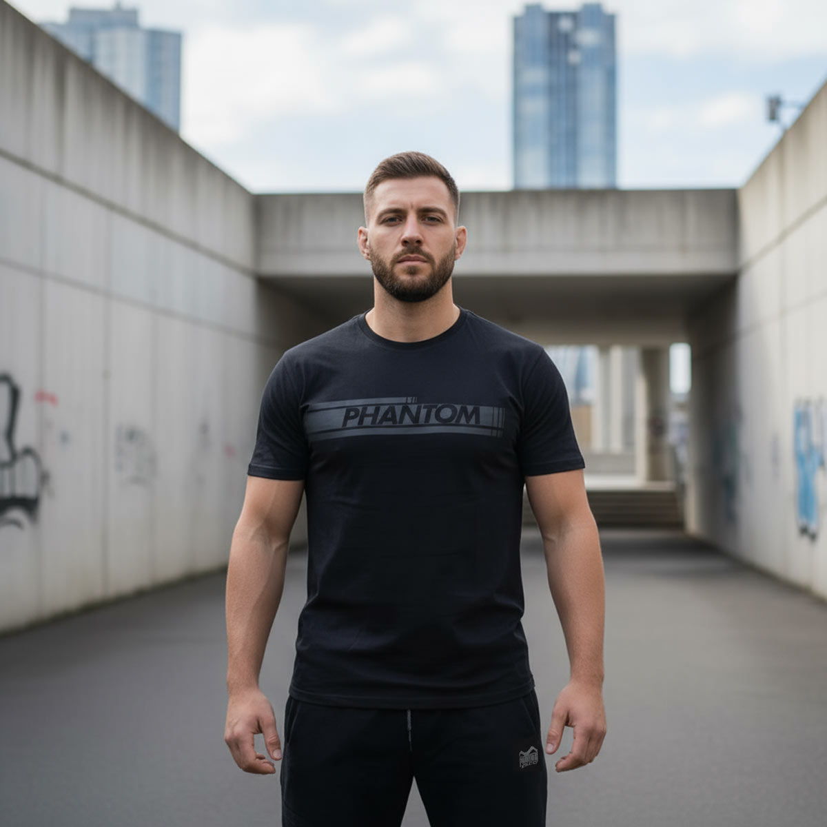 Phantom Athletics T-Shirt Apex 2 - Zwart/Grijs