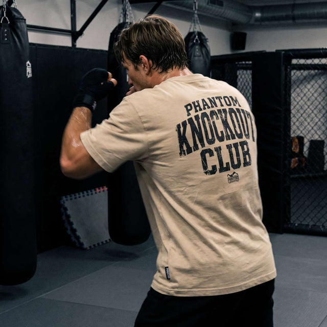 Phantom Athletics T-Shirt Knockout Club Oversize Heavy - Zand