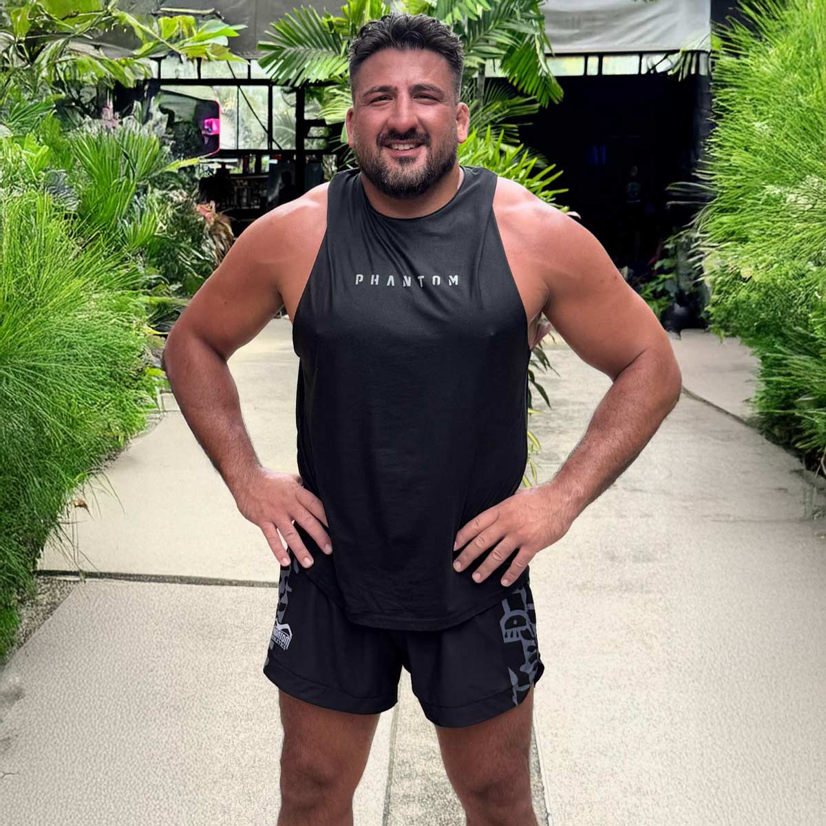 Phantom Athletics MMA Shorts Fusion-R Groundgame - Zwart/Grijs