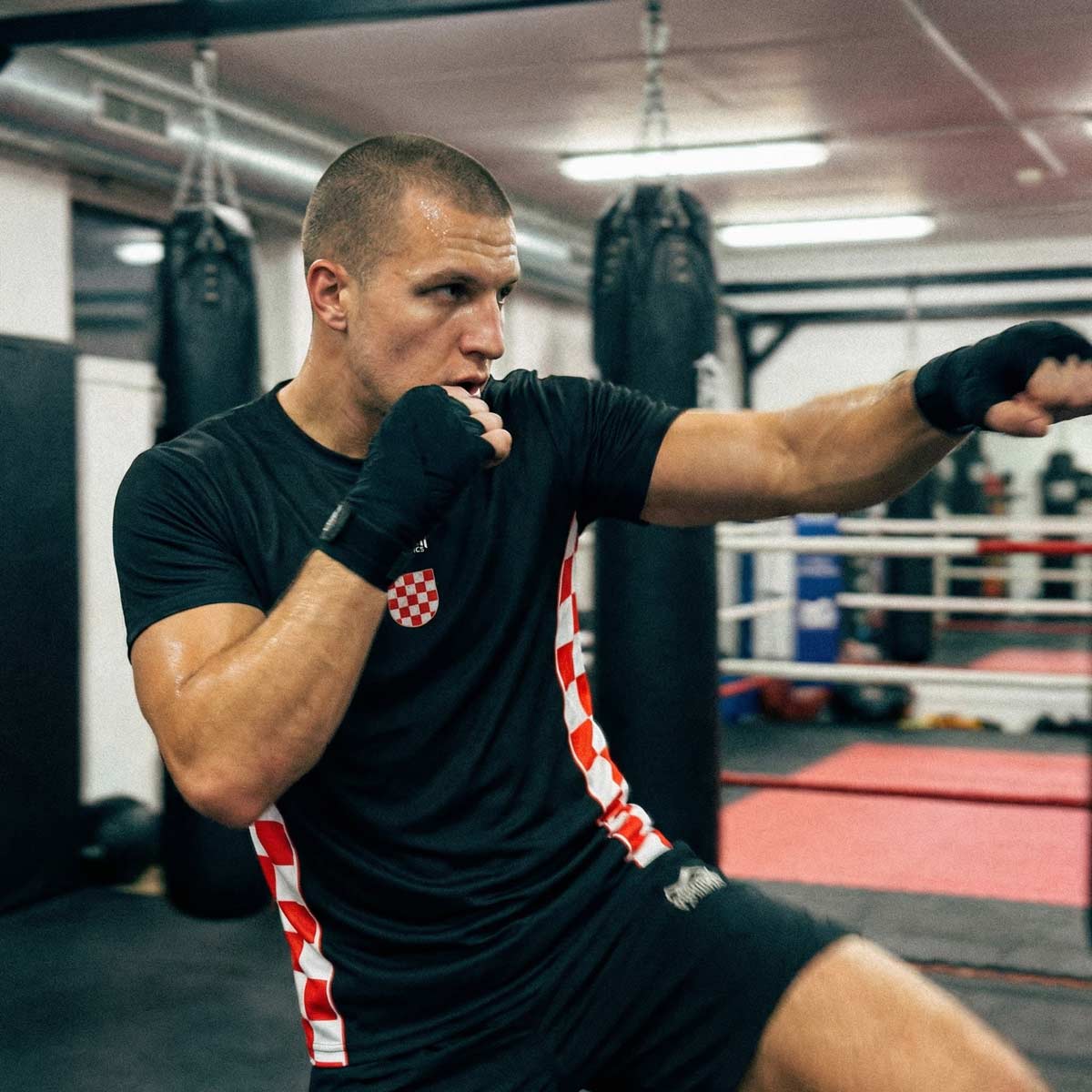 Phantom Athletics T-Shirt EVO+ Team Croatia - Zwart