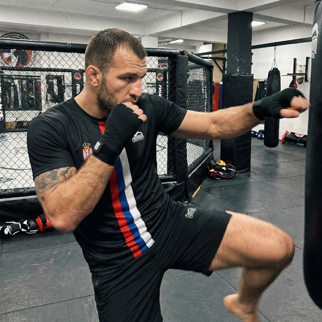 Tricou de antrenament Phantom Athletics EVO+ Team Serbia – Negru
