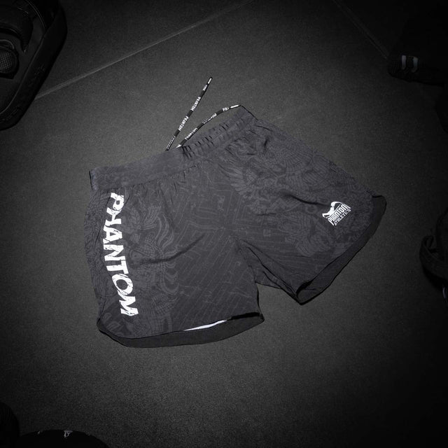 Phantom Athletics MMA Shorts Fusion Aztec - Zwart/Grijs