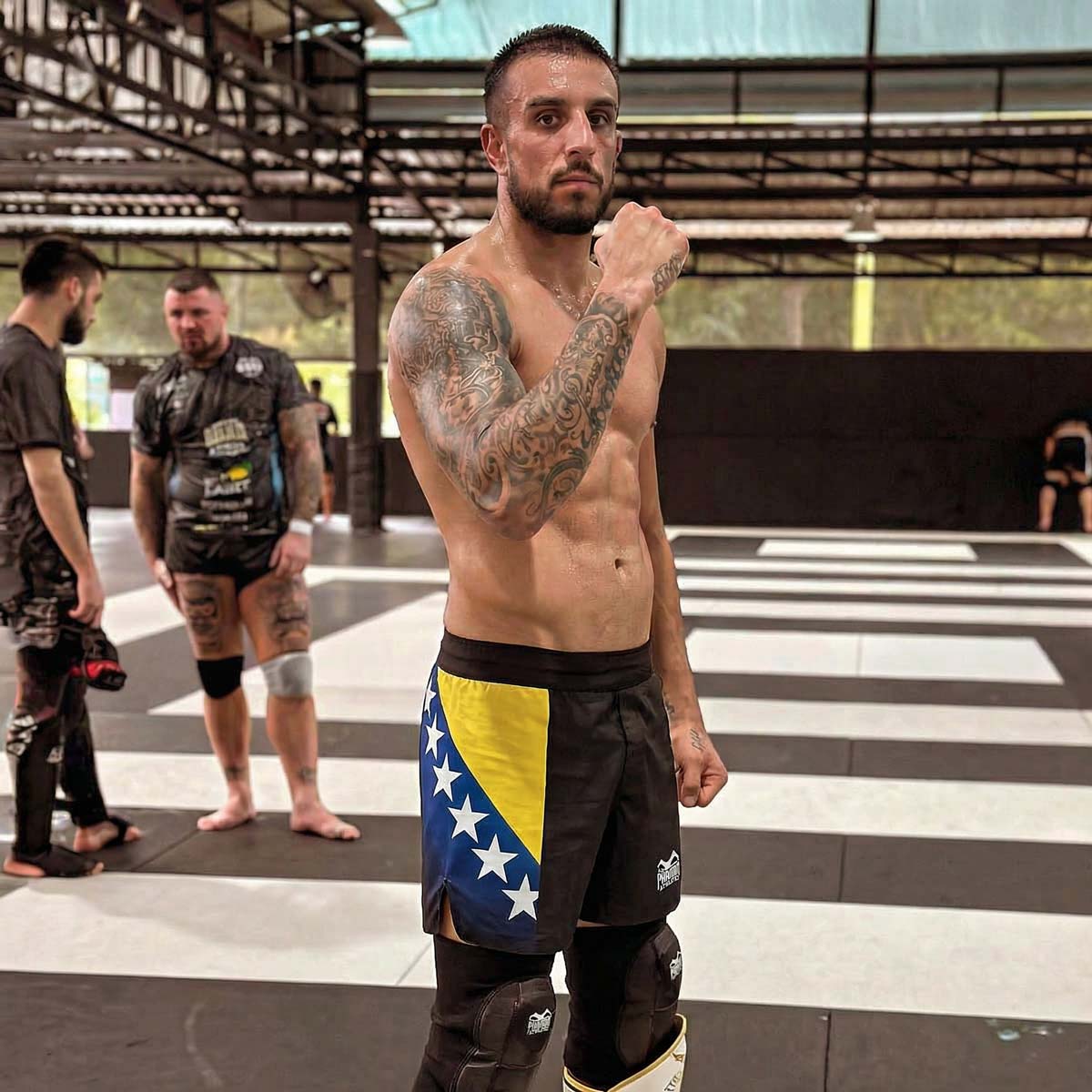 Phantom Athletics MMA Shorts Fusion-R Team Bosnia - Rood/Wit/Blauw