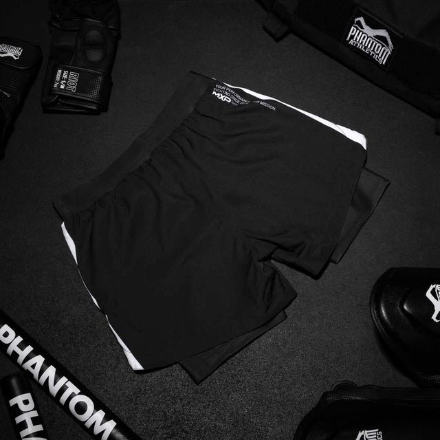 Phantom Athletics Compressie Shorts Fusion 2in1 Apex - Zwart