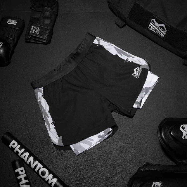 Phantom Athletics MMA-shorts Fusion 2in1 – Grön/Svart