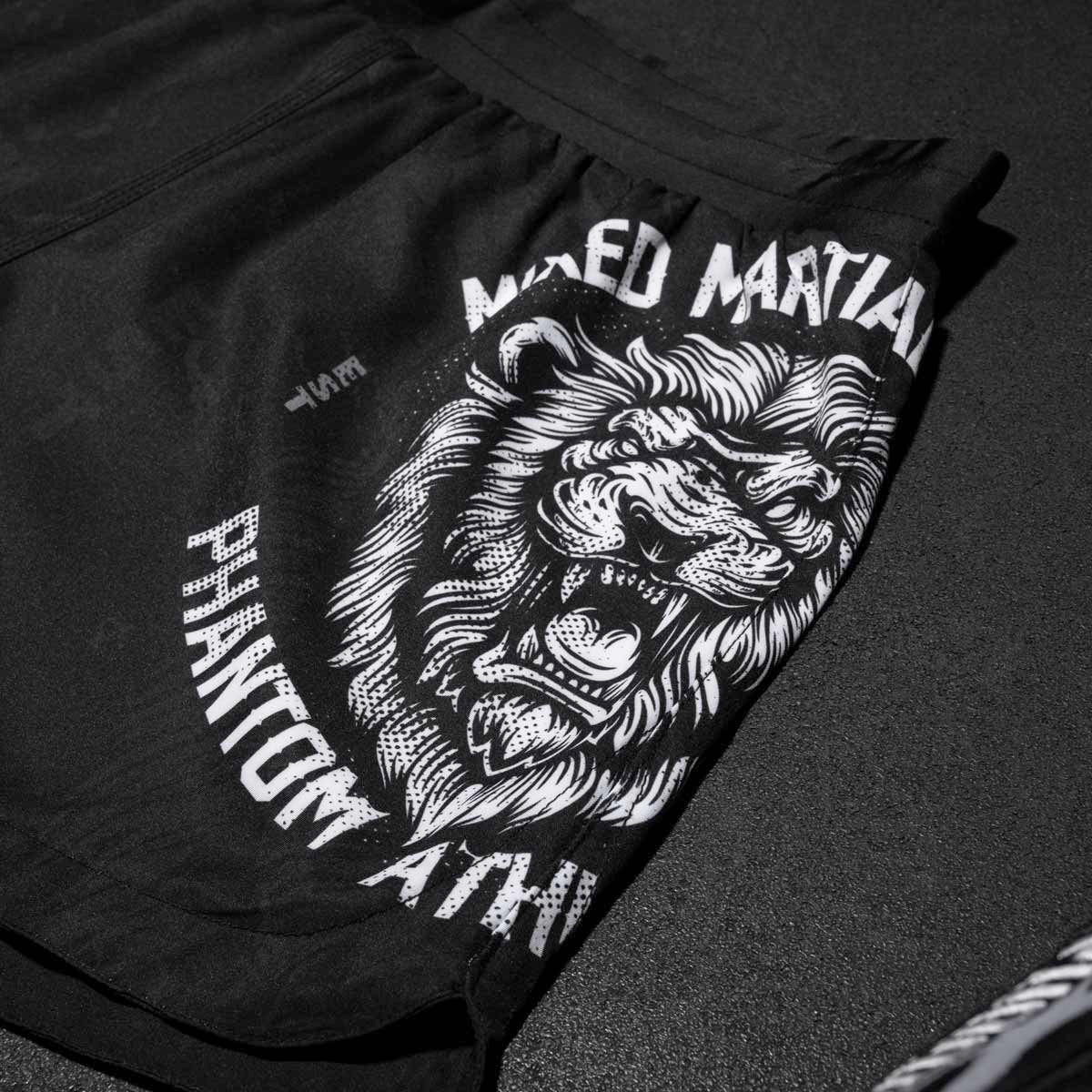 Phantom Athletics MMA Shorts Fusion Lionheart - Zwart