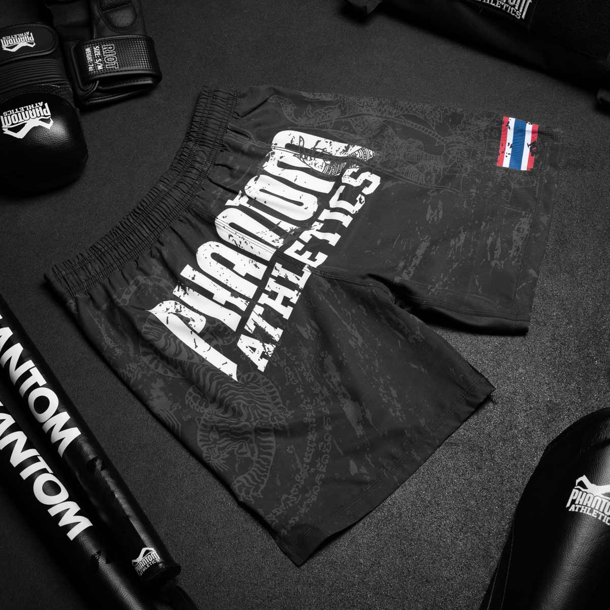 Phantom Athletics Muay Thai Shorts EVO - Zwart/Grijs
