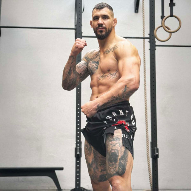 Shorts de MMA Phantom Athletics EVO Punchy – Noir/Rouge