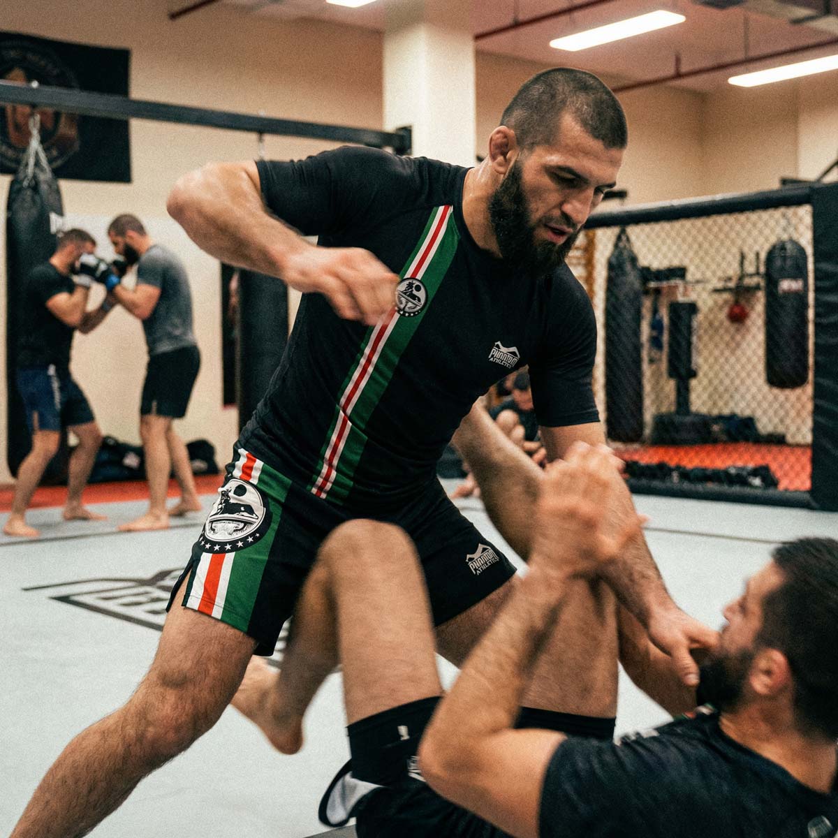 Phantom Athletics Rashguard Team Chechnya - Zwart/Groen
