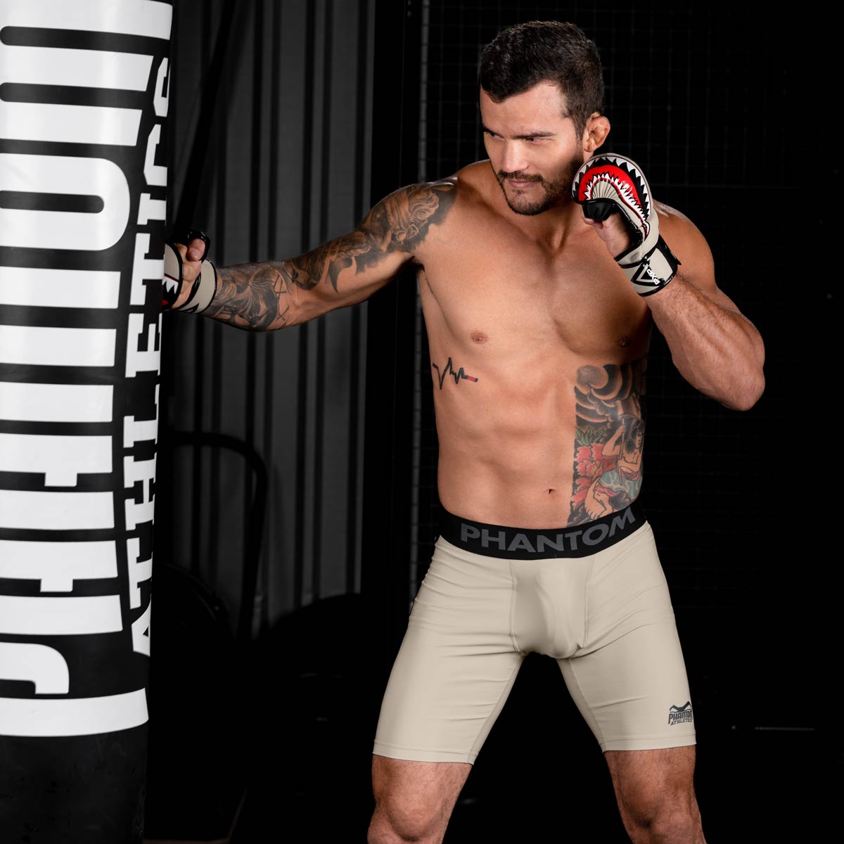 Phantom Athletics Compressie Shorts Vector Apex - Zand