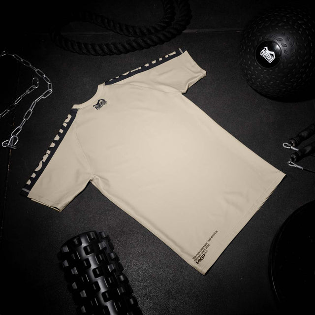 Phantom Athletics Rashguard EVO Apex Korte Mouwen - Zand