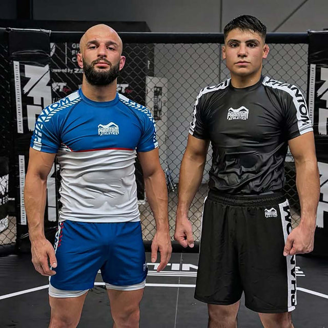 Phantom Athletics Rashguard EVO Apex Korte Mouwen - Blauw