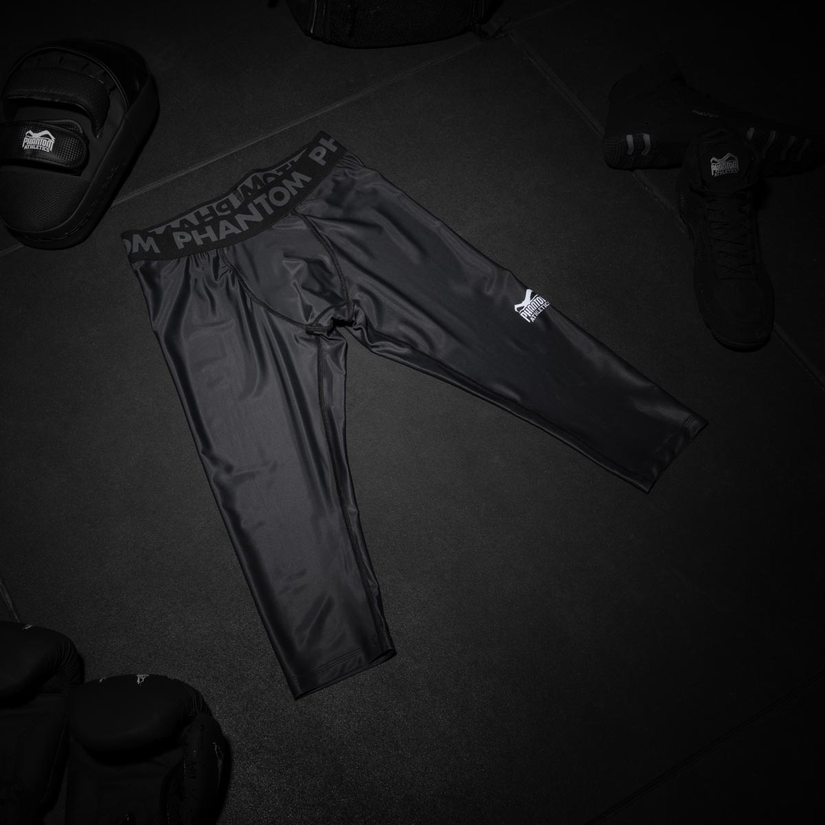 Phantom Athletics Compressie Shorts APEX 3/4 - Zwart